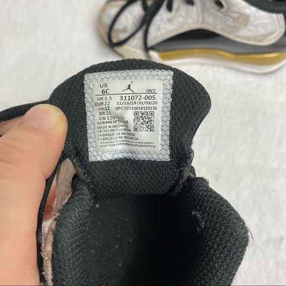 Jordan Dub Zero White Black Gold  Toddler 6C - Picture 7 of 7